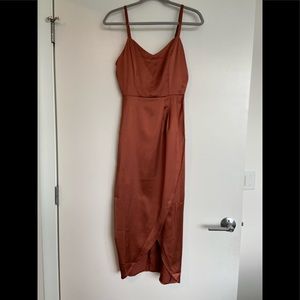 NWT Lulus Rust copper bridesmaid dress